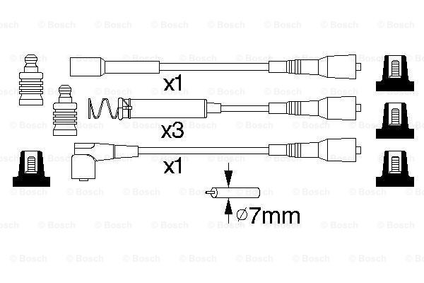 Zestaw przewodów wysokiego napięcia 0986356801 Bosch