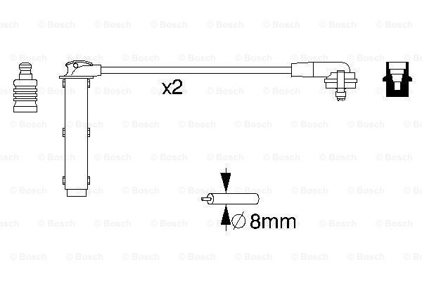 Zestaw przewodów wysokiego napięcia Bosch 0986356833 cena, od 27,81 USD