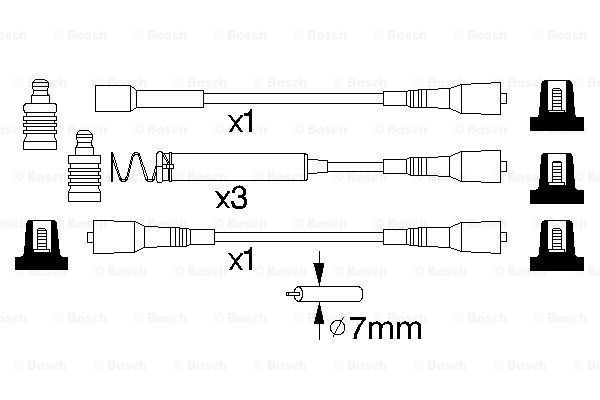 Zestaw przewodów wysokiego napięcia Bosch 0986356850