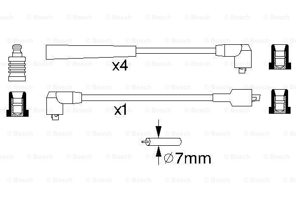 Do koszyka 0986356859 Bosch Zestaw przewodów wysokiego napięcia
