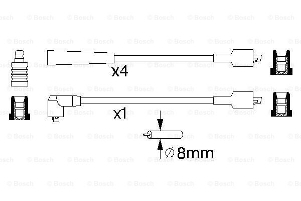 Zestaw przewodów wysokiego napięcia Bosch 0986356868 cena, od 25,80 USD