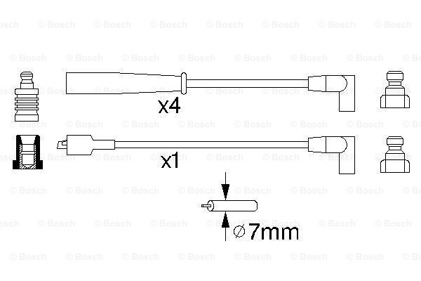 Zestaw przewodów wysokiego napięcia Bosch 0986356873 cena, od 25,83 USD