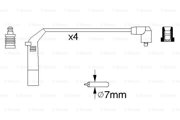 Zestaw przewodów wysokiego napięcia Bosch 0986356898 cena, od 28,00 USD