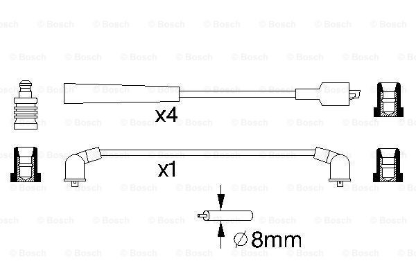 Zestaw przewodów wysokiego napięcia 0986357129 Bosch