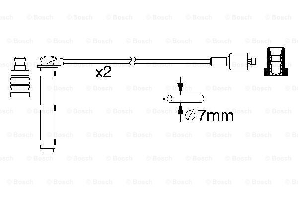 Zestaw przewodów wysokiego napięcia Bosch 0986357154 cena, od 27,09 USD