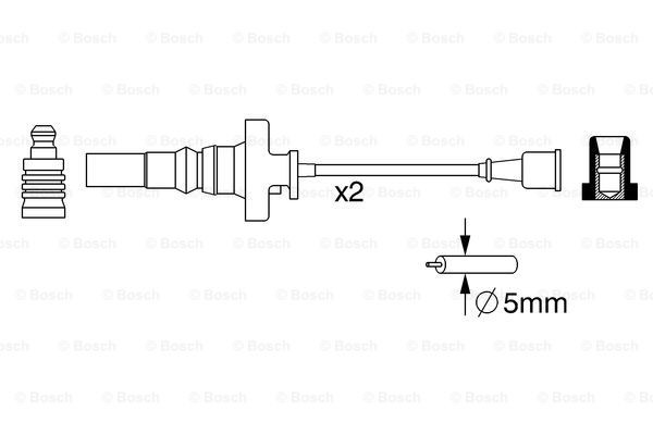 Zestaw przewodów wysokiego napięcia Bosch 0986357273 cena, od 24,80 USD