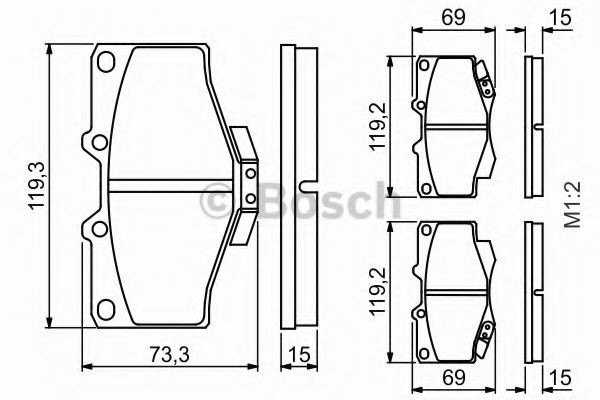 0986424268 Bosch Klocki hamulcowe przednie tarczowe