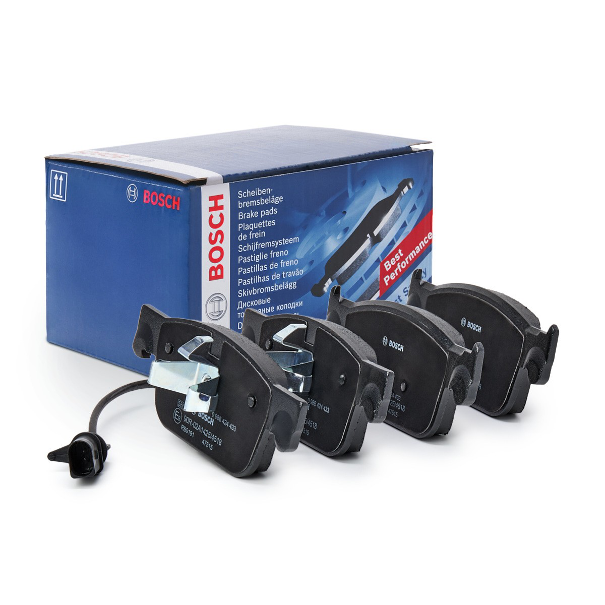 Do koszyka 0986424433 Bosch Klocki hamulcowe przednie tarczowe