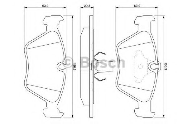 Do koszyka 0986424485 Bosch Klocki hamulcowe przednie tarczowe