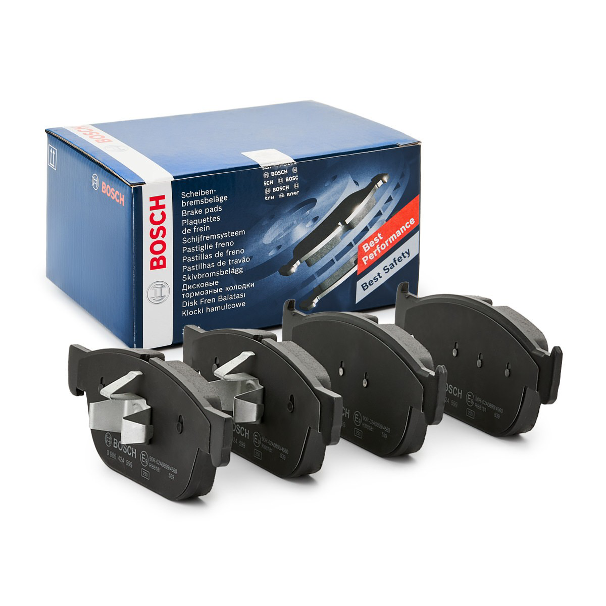 0986424599 Bosch Klocki hamulcowe przednie tarczowe
