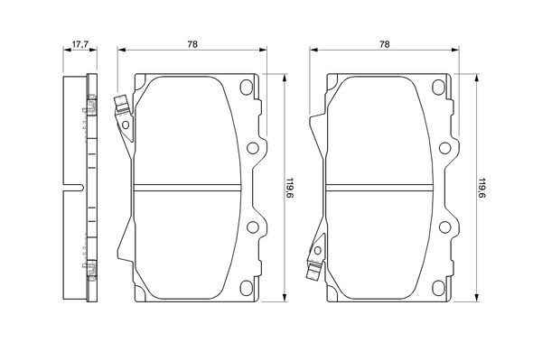 0986424640 Bosch Klocki hamulcowe przednie tarczowe