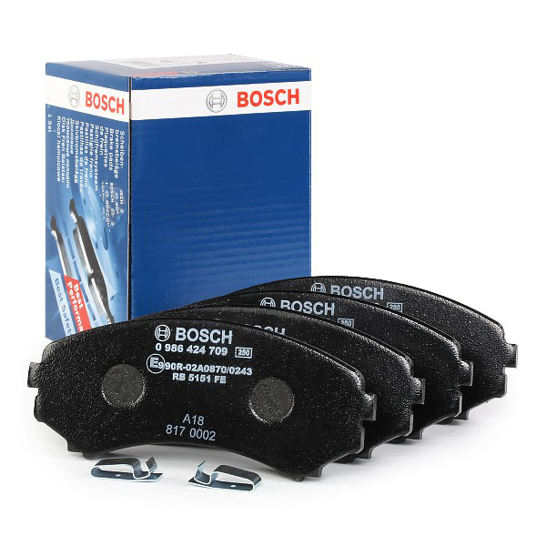 Do koszyka 0986424709 Bosch Klocki hamulcowe przednie tarczowe