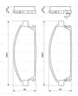 Do koszyka 0986424715 Bosch Klocki hamulcowe przednie tarczowe