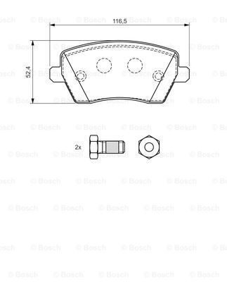 Do koszyka 0986424795 Bosch Klocki hamulcowe przednie tarczowe