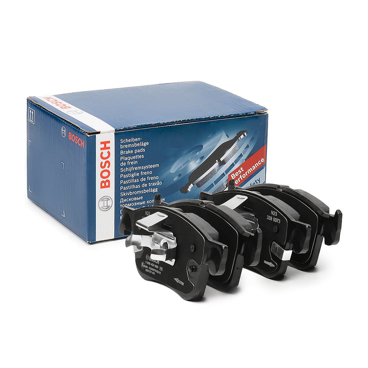 Do koszyka 0986424885 Bosch Klocki hamulcowe przednie tarczowe