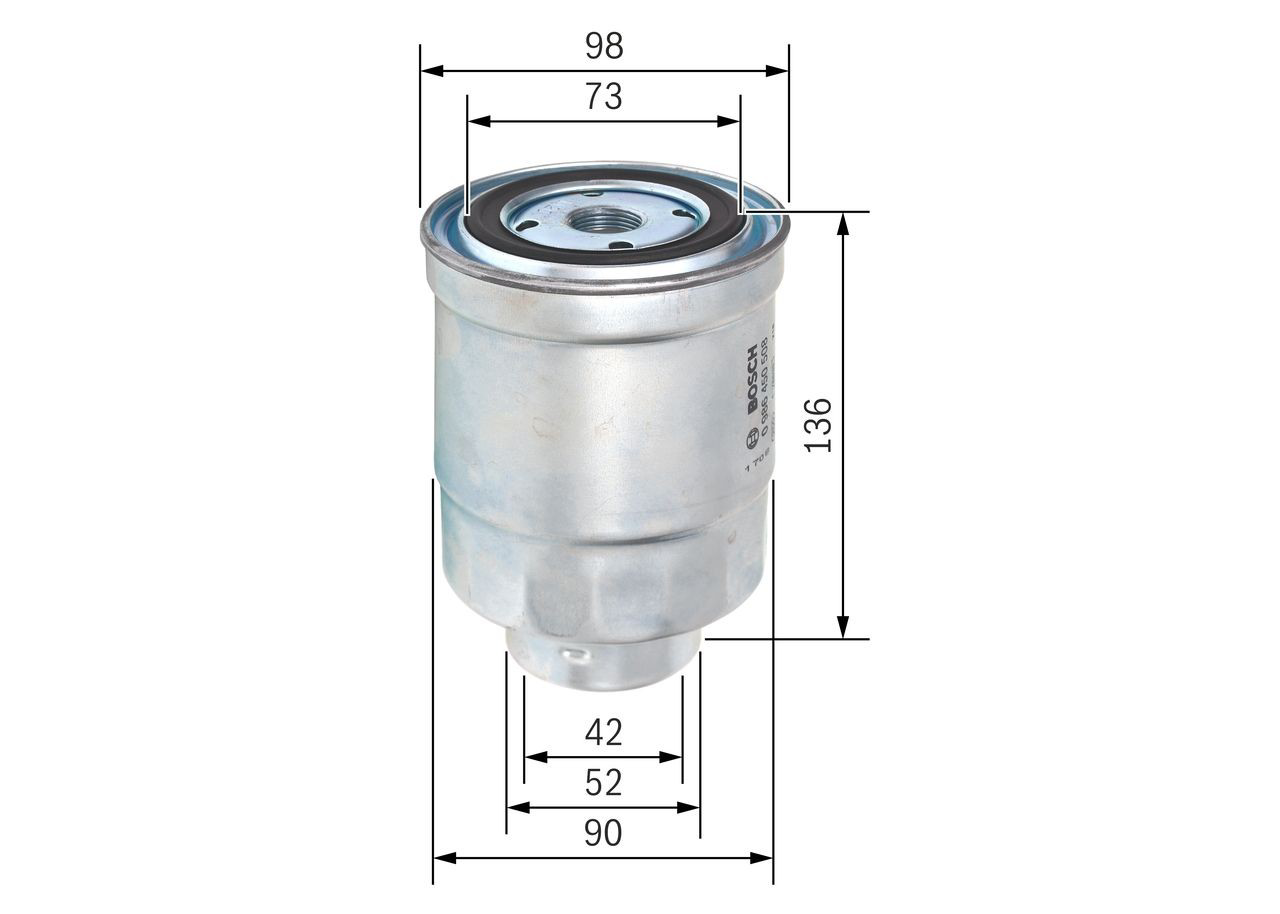 Filtr paliwa Bosch 0986450508 cena, od 15,76 USD