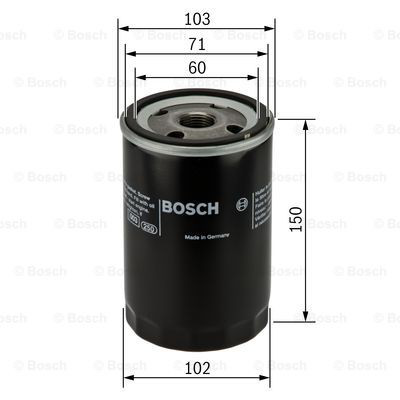 Do koszyka 0986452063 Bosch Filtr oleju