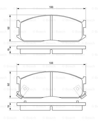 Do koszyka 0K60A3328Z Hyundai/Kia Klocki hamulcowe przednie tarczowe