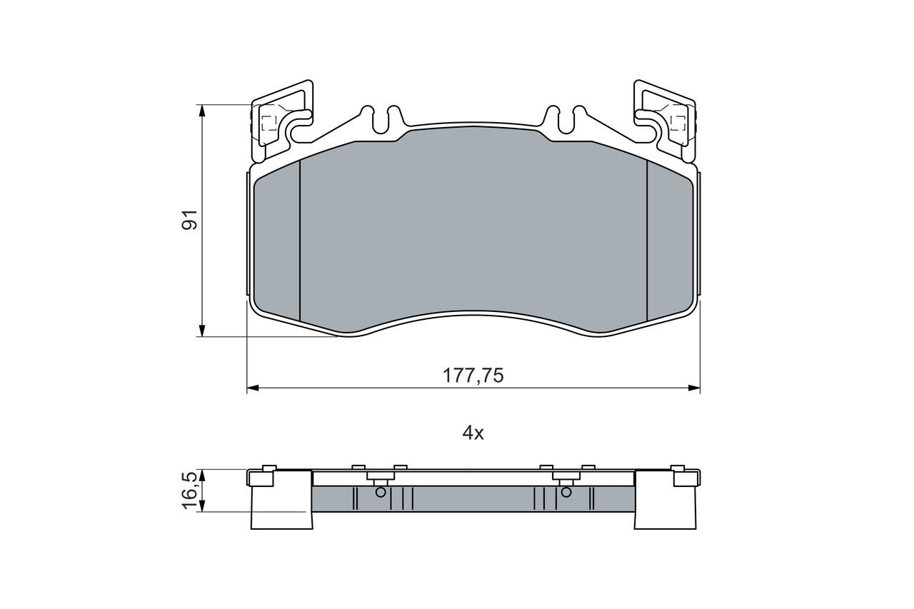 Do koszyka 0986460024 Bosch Klocki hamulcowe przednie tarczowe