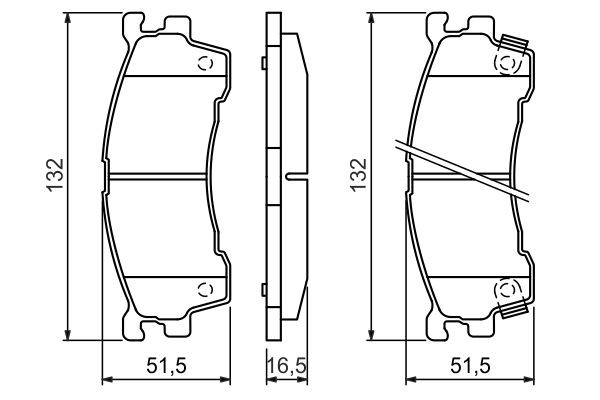 Do koszyka 0986460975 Bosch Klocki hamulcowe przednie tarczowe
