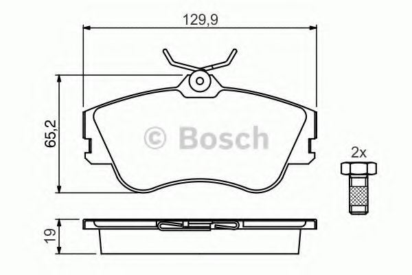 0986461753 Bosch Klocki hamulcowe przednie tarczowe