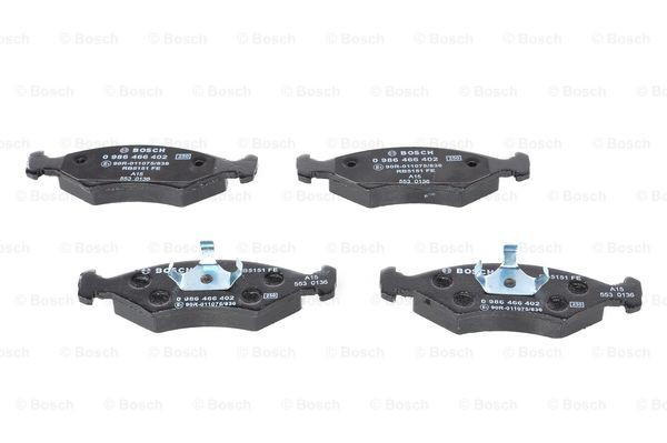 Do koszyka 0986466402 Bosch Klocki hamulcowe przednie tarczowe