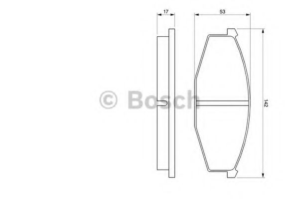 Do koszyka 0986468630 Bosch Klocki hamulcowe przednie tarczowe