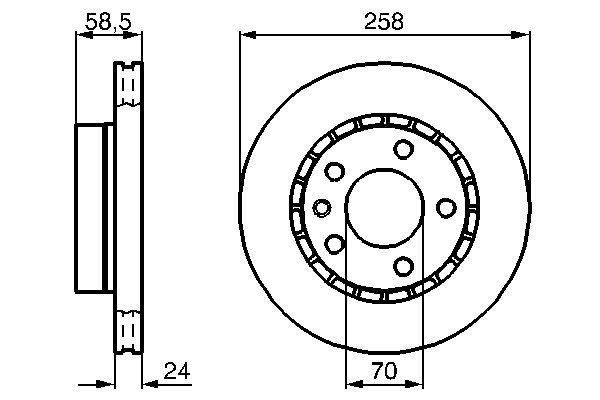 0986478265 Bosch Tarcza hamulcowa przednia
