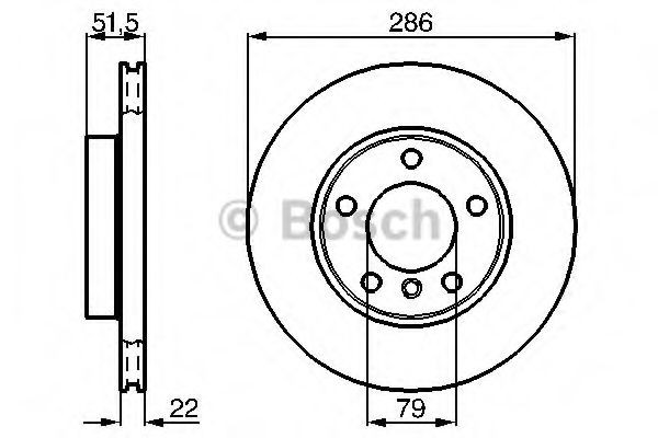 Do koszyka 0986478513 Bosch Tarcza hamulcowa przednia