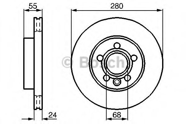 Do koszyka 0986478846 Bosch Tarcza hamulcowa przednia