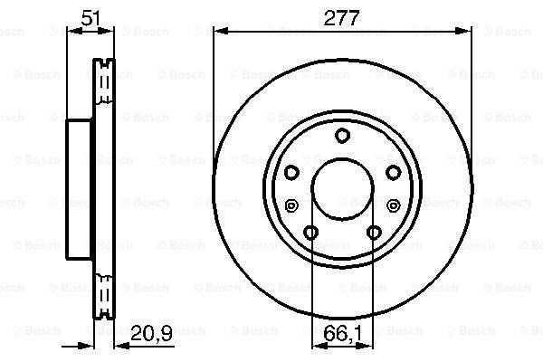0986478992 Bosch Tarcza hamulcowa przednia