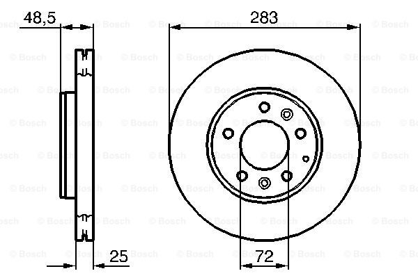 0986479132 Bosch Tarcza hamulcowa przednia
