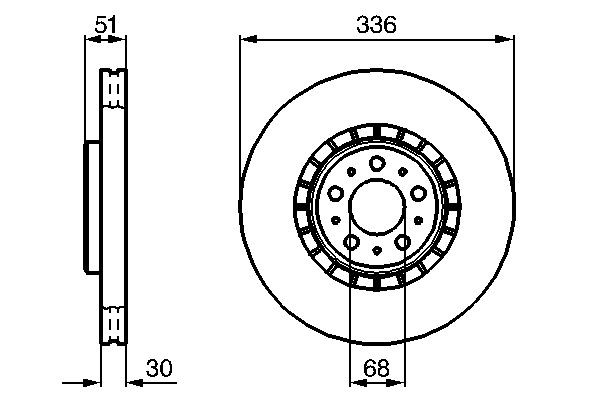 Do koszyka 0986479202 Bosch Tarcza hamulcowa przednia