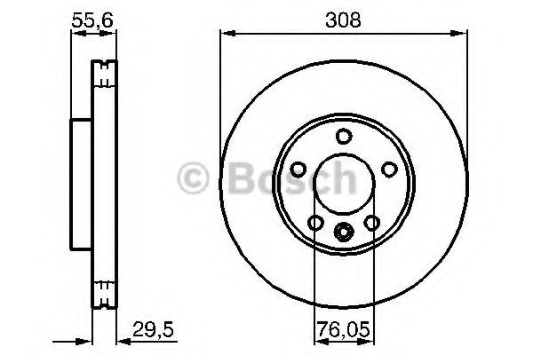 0986479211 Bosch Tarcza hamulcowa przednia