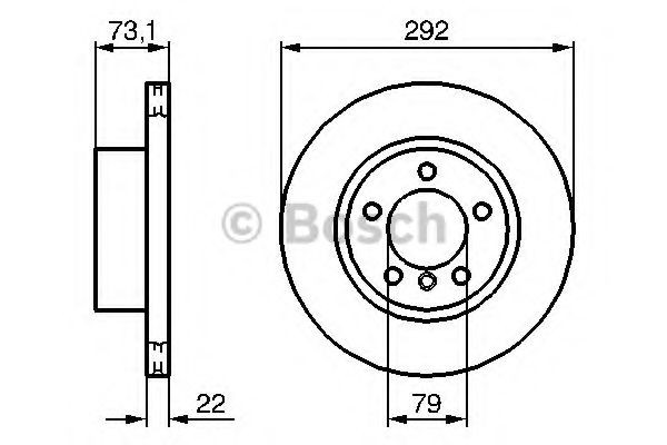 Tarcza hamulcowa przednia 0986479214 Bosch