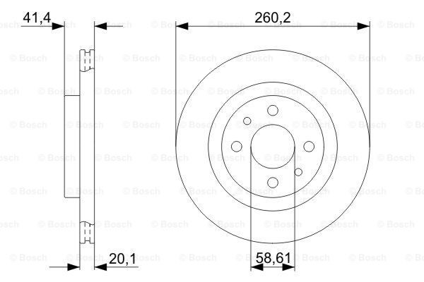 0986479346 Bosch Tarcza hamulcowa przednia