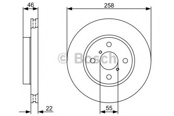 Do koszyka 0986479363 Bosch Tarcza hamulcowa przednia