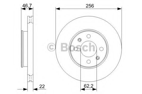 Tarcza hamulcowa przednia 0986479367 Bosch