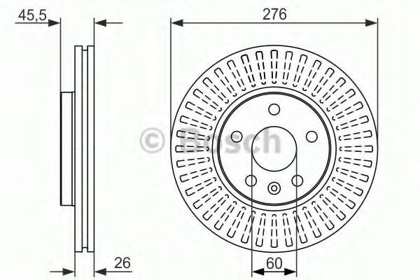 0986479643 Bosch Tarcza hamulcowa przednia