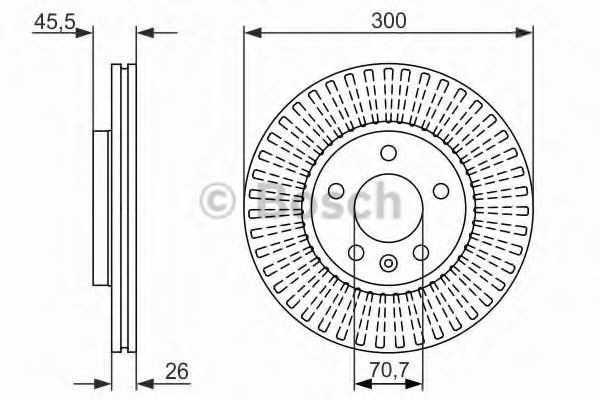 0986479644 Bosch Tarcza hamulcowa przednia