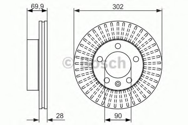 0986479716 Bosch Tarcza hamulcowa przednia
