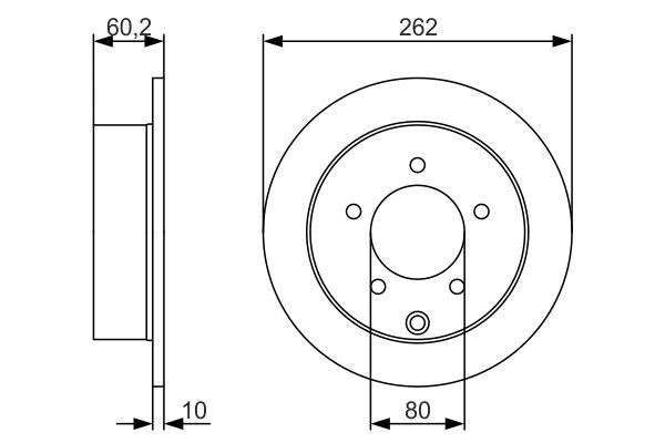 Do koszyka 0986479A41 Bosch Tarcza hamulcowa tylna