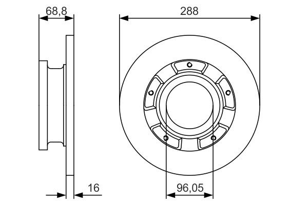Tarcza hamulcowa tylna Bosch 0986479A50 cena, od 76,59 USD