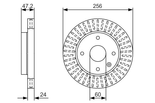 Do koszyka 0986479A54 Bosch Tarcza hamulcowa przednia