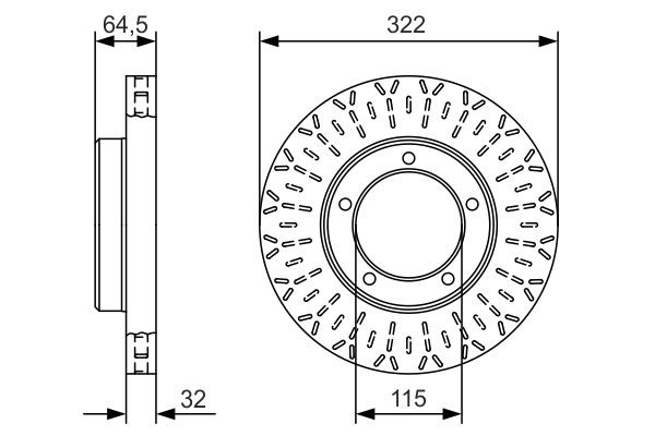 Tarcza hamulcowa przednia 4351260140 Toyota