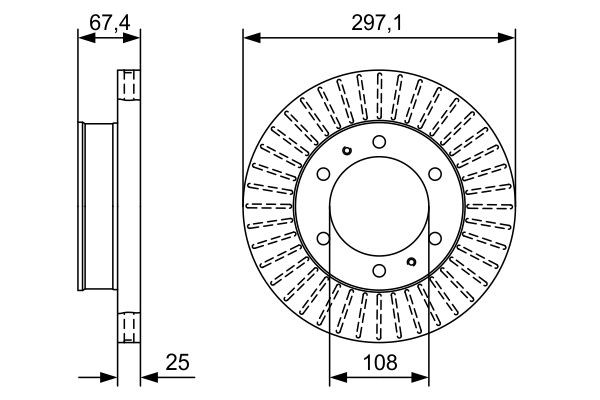 Do koszyka 0986479A96 Bosch Tarcza hamulcowa przednia