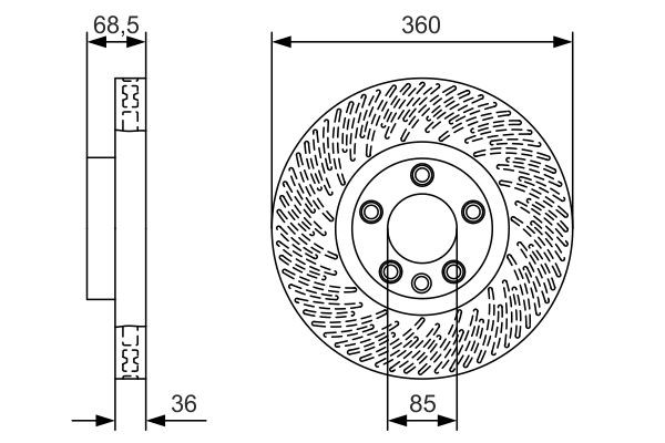 0986479B12 Bosch Tarcza hamulcowa przednia