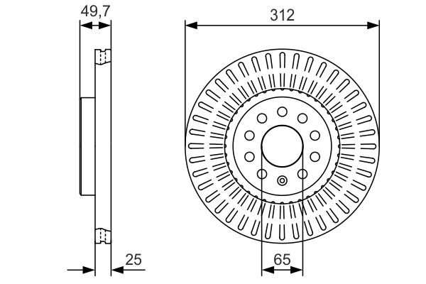 Do koszyka 0986479C29 Bosch Tarcza hamulcowa przednia