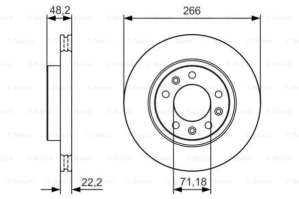 Tarcza hamulcowa przednia 0986479C34 Bosch