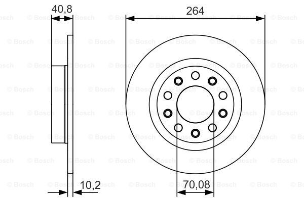 Tarcza hamulcowa tylna 0986479C41 Bosch